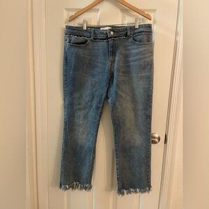 🌸 DL1961 Distressed Blue Ankle Jeans Mara Instasculpt Straight Ankle